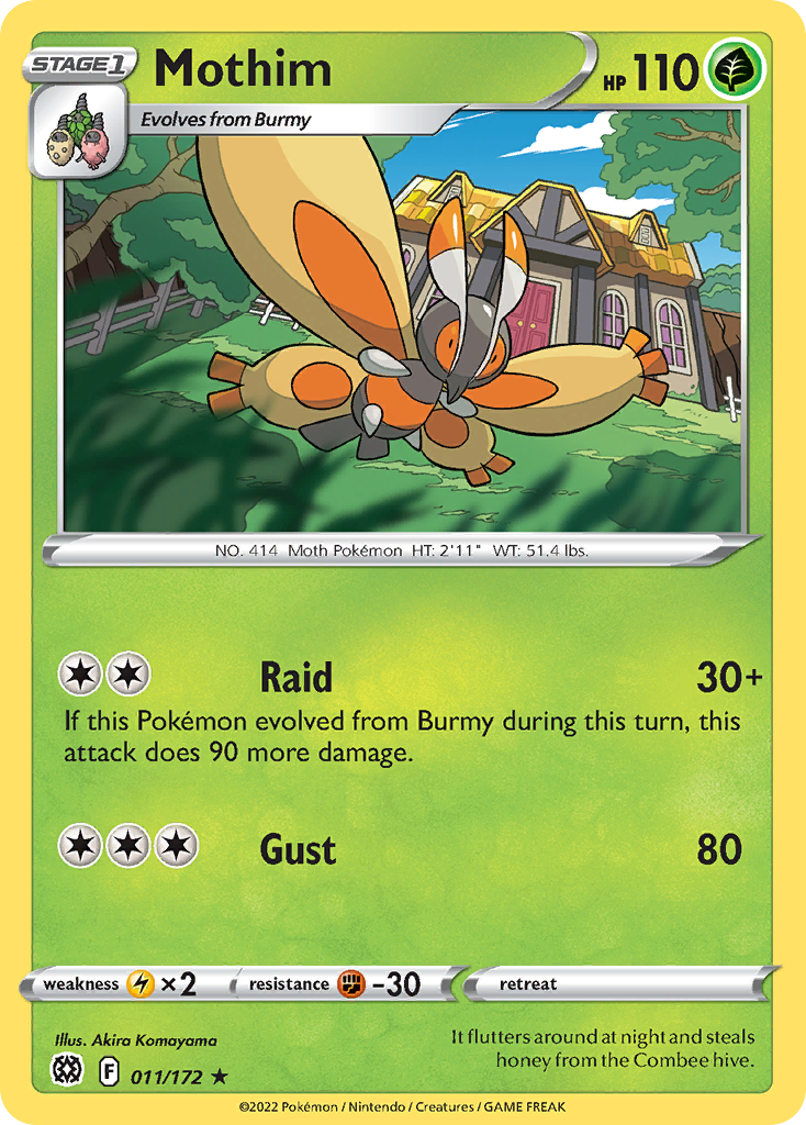 Mothim (11/172) - Brilliant Stars Pokémon Card