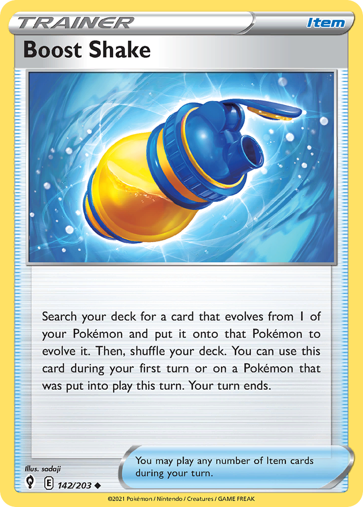 Boost Shake (Trainer: Item) (142/203) - Evolving Skies Pokémon Card