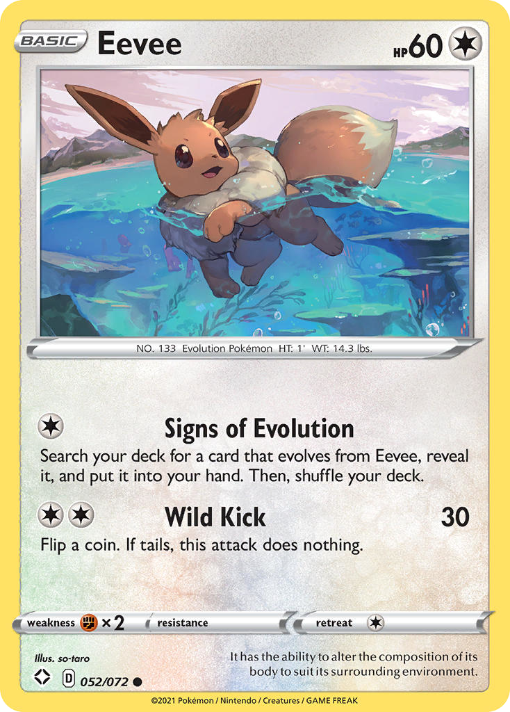 Eevee (52/72) - Shining Fates Pokémon Card