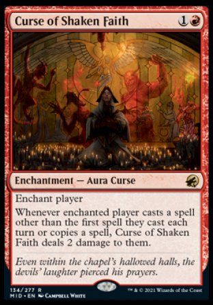 Curse of Shaken Faith (Innistrad: Midnight Hunt) Trading Card