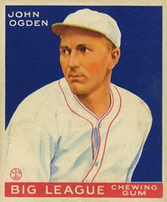 John Ogden 1933 Goudey (R319) #176 Sports Card