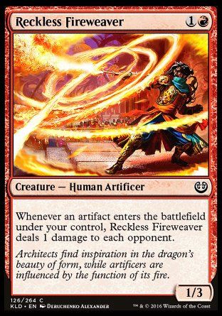 Reckless Fireweaver (Kaladesh) Trading Card