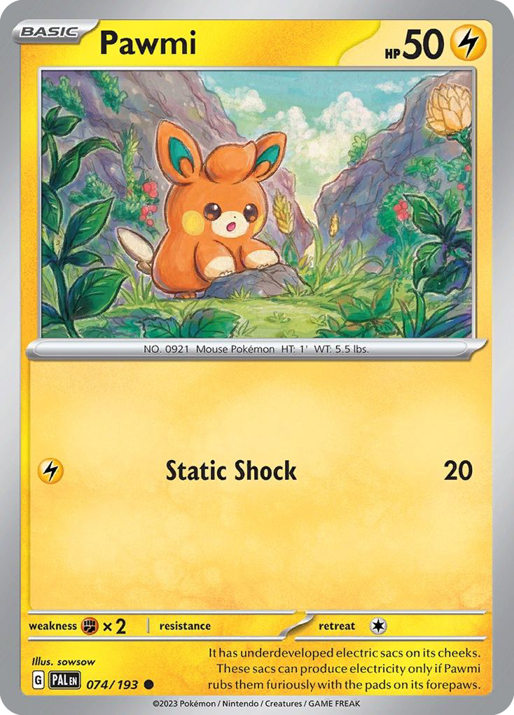 Pawmi (74/193) - Paldea Evolved Pokémon Card