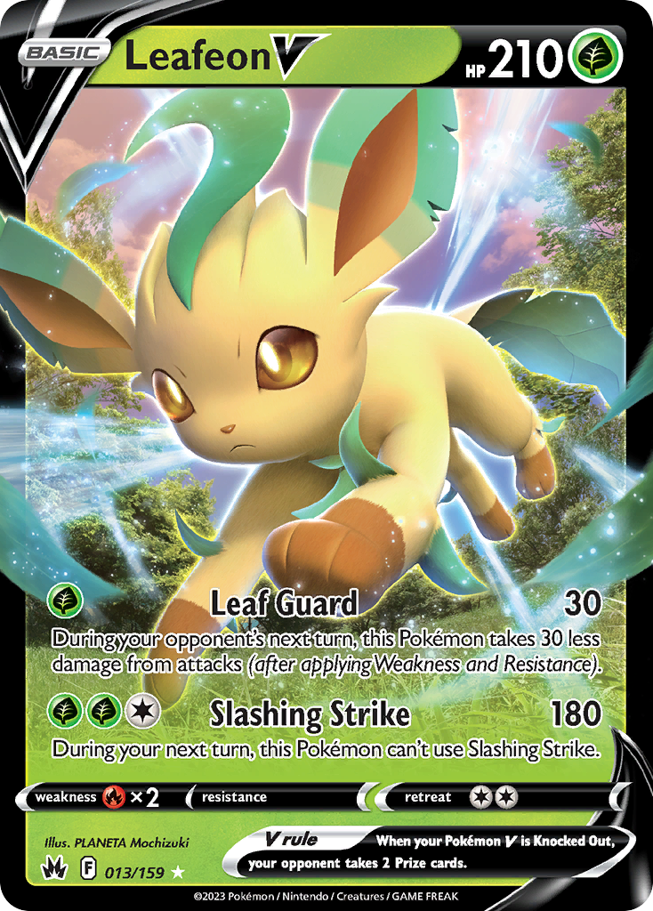 Leafeon V (13/159) - Crown Zenith Pokémon Card