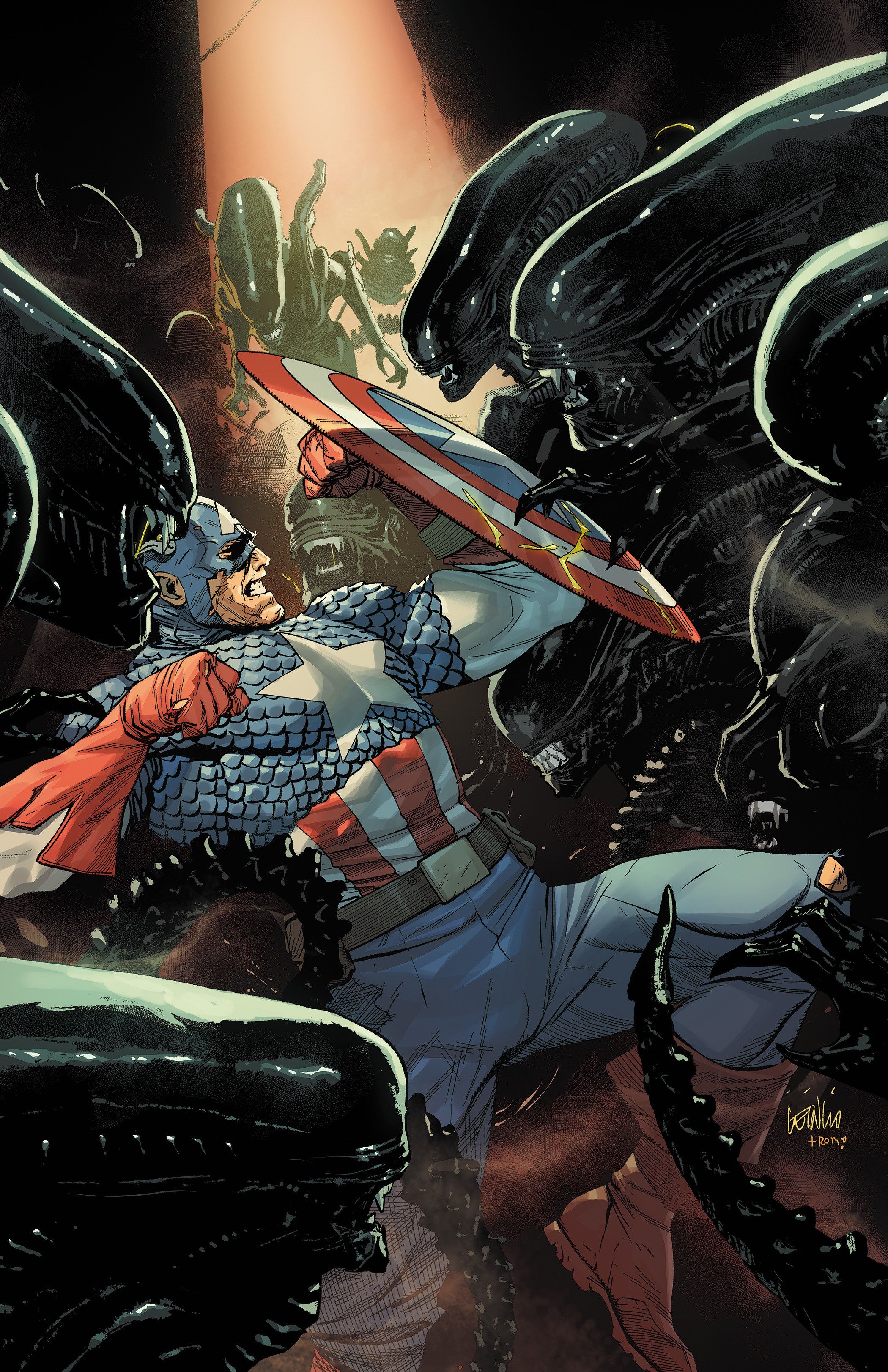 Alien Vs. Captain America #1 (Leinil Yu Virgin Variant) Comic