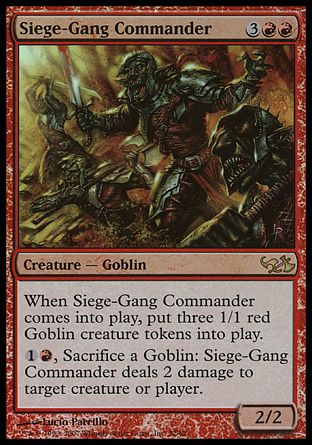 Siege-Gang Commander (Elves vs. Goblins) Trading Card