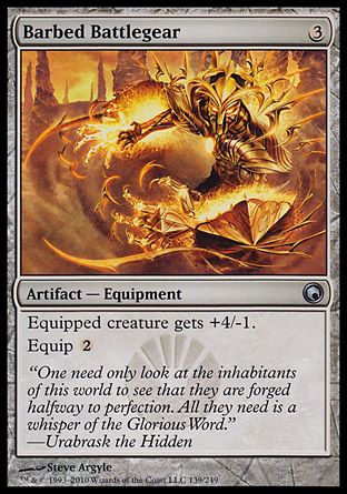 Barbed Battlegear (Scars of Mirrodin) Trading Card