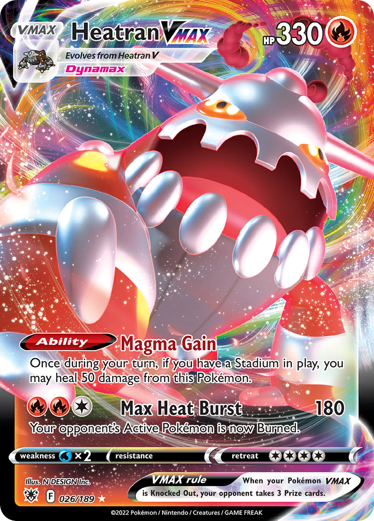 Heatran VMAX (26/189) - Astral Radiance Pokémon Card