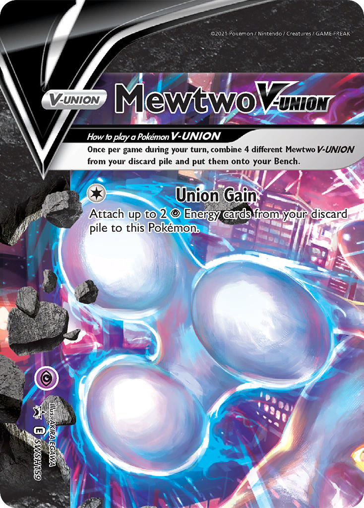 Mewtwo V-UNION (SWSH159) - SWSH Black Star Promos Pokémon Card