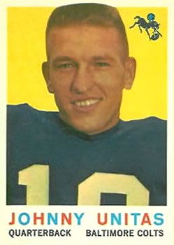 Johnny Unitas 1959 Topps #1 Sports Card