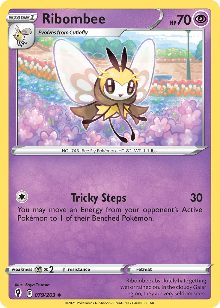 Ribombee (79/203) - Evolving Skies Pokémon Card