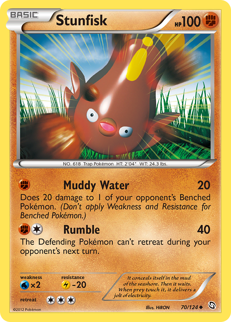 Stunfisk (70/124) - Dragons Exalted Pokémon Card