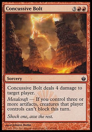 Concussive Bolt (Mirrodin Besieged) Trading Card