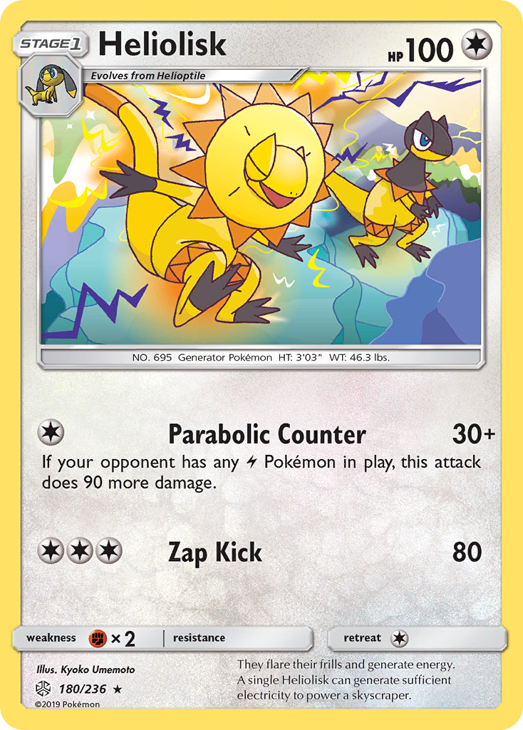 Heliolisk (180/236) - Cosmic Eclipse Pokémon Card