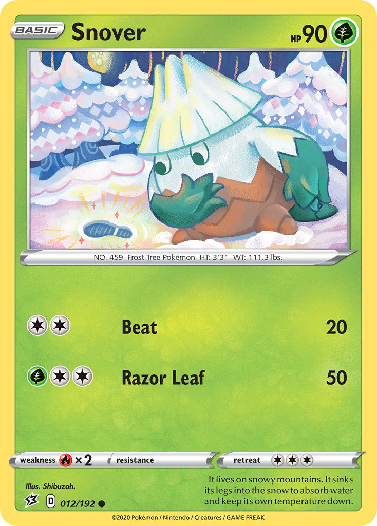 Snover (12/192) - Rebel Clash Pokémon Card