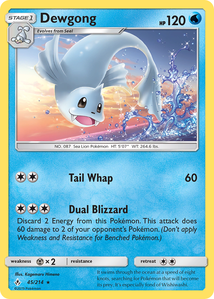 Dewgong (45/214) - Unbroken Bonds Pokémon Card