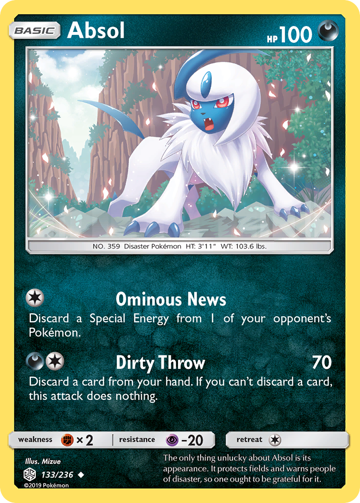 Absol (133/236) - Cosmic Eclipse Pokémon Card