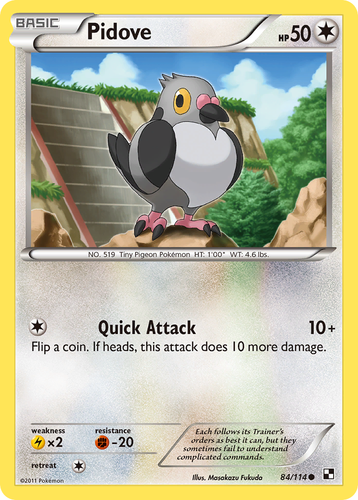 Pidove (84/114) - Black & White Pokémon Card