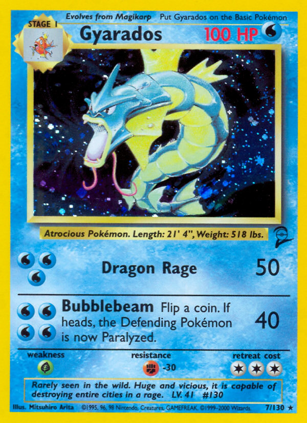 Gyarados (7/130) - Base Set 2 Pokémon Card