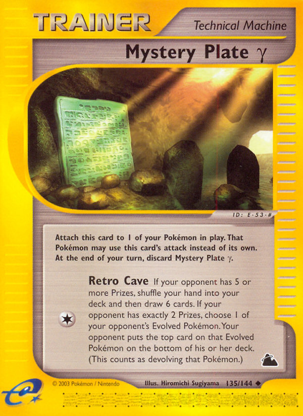 Mystery Plate γ (135/144) - Skyridge Pokémon Card