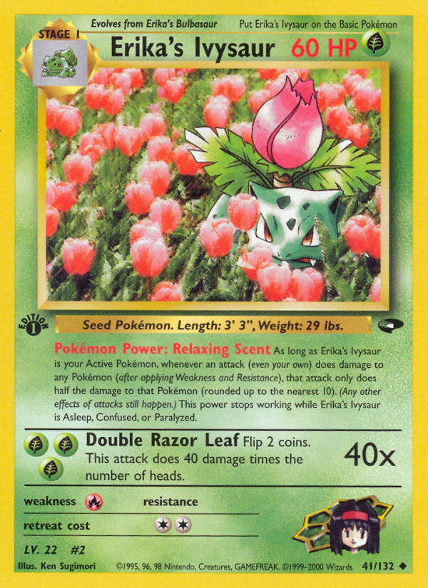 Erika's Ivysaur (41/132) - Gym Challenge (1st Edition) Pokémon Card