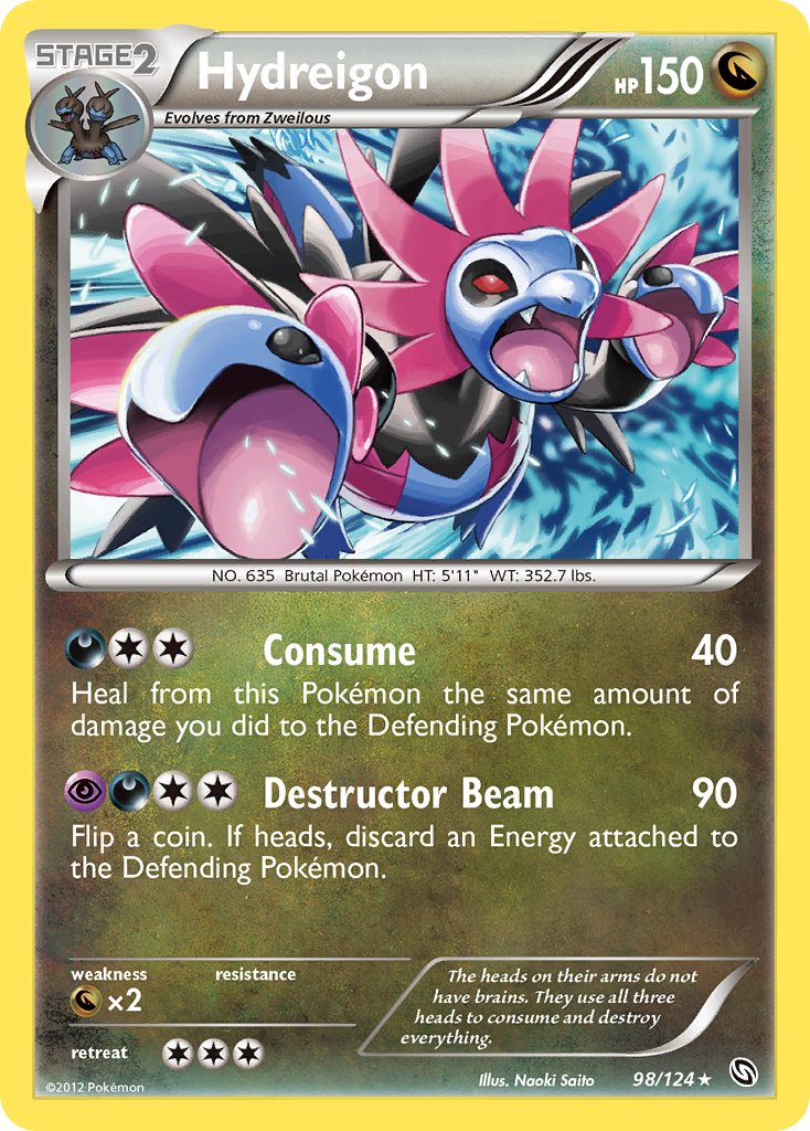 Hydreigon (98/124) - Dragons Exalted Pokémon Card