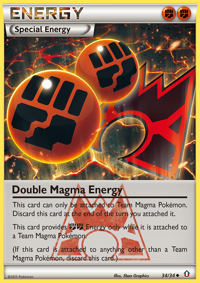 Double Magma Energy (34/34) - Double Crisis Pokémon Card