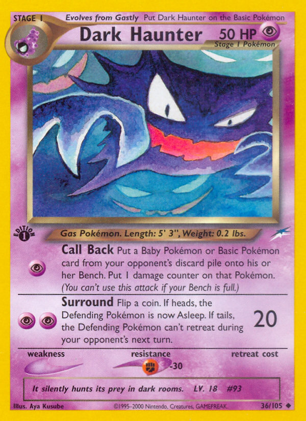 Dark Haunter (36/105) - Neo Destiny Pokémon Card