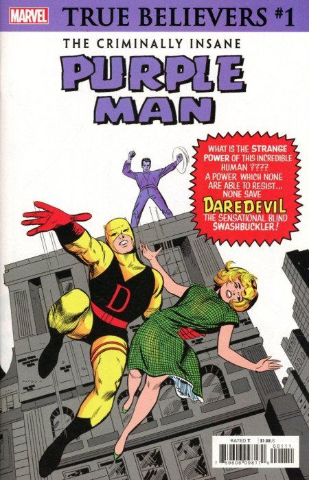 True Believers: The Criminally Insane - Purple Man #1 Comic