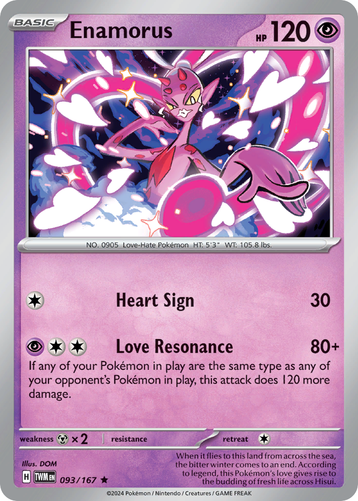 Enamorus (93/167) - Twilight Masquerade Pokémon Card