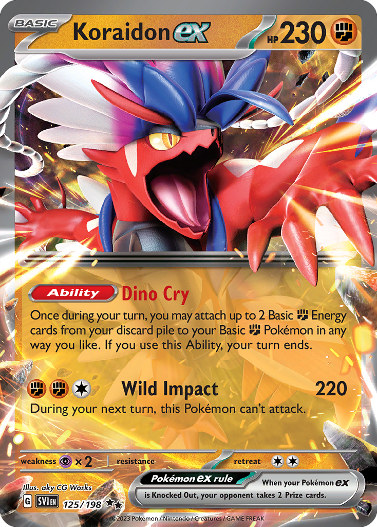 Koraidon ex (125/198) - Scarlet & Violet Pokémon Card