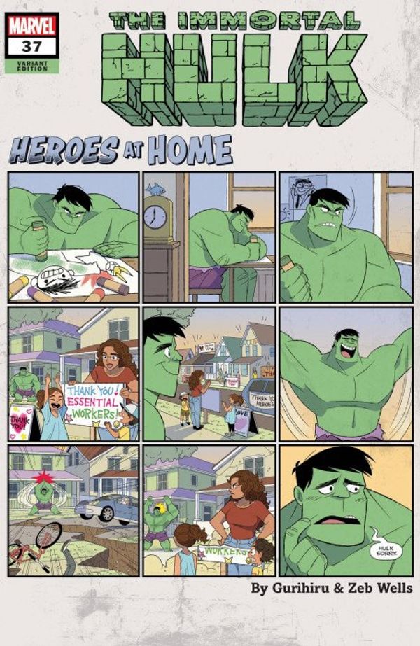 Immortal Hulk #37 (Heroes at Home Variant)