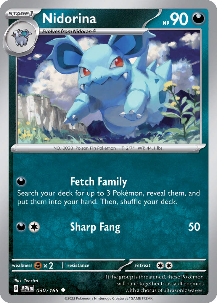 Nidorina (30/165) - 151 Pokémon Card