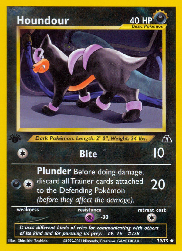 Houndour (39/75) - Neo Discovery Pokémon Card