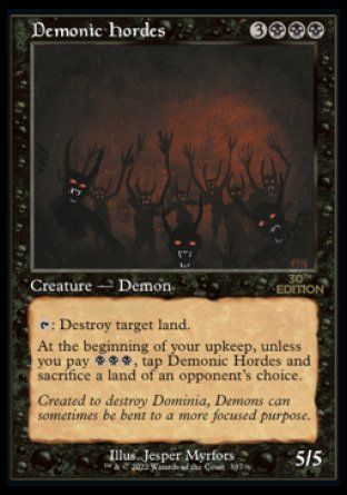 Demonic Hordes (Magic 30th Anniversary Edition - Old Frame) Trading Card