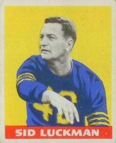 Sid Luckman 1948 Leaf Football #1 Sports Card