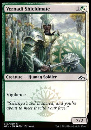 Vernadi Shieldmate (Guilds of Ravnica) Trading Card