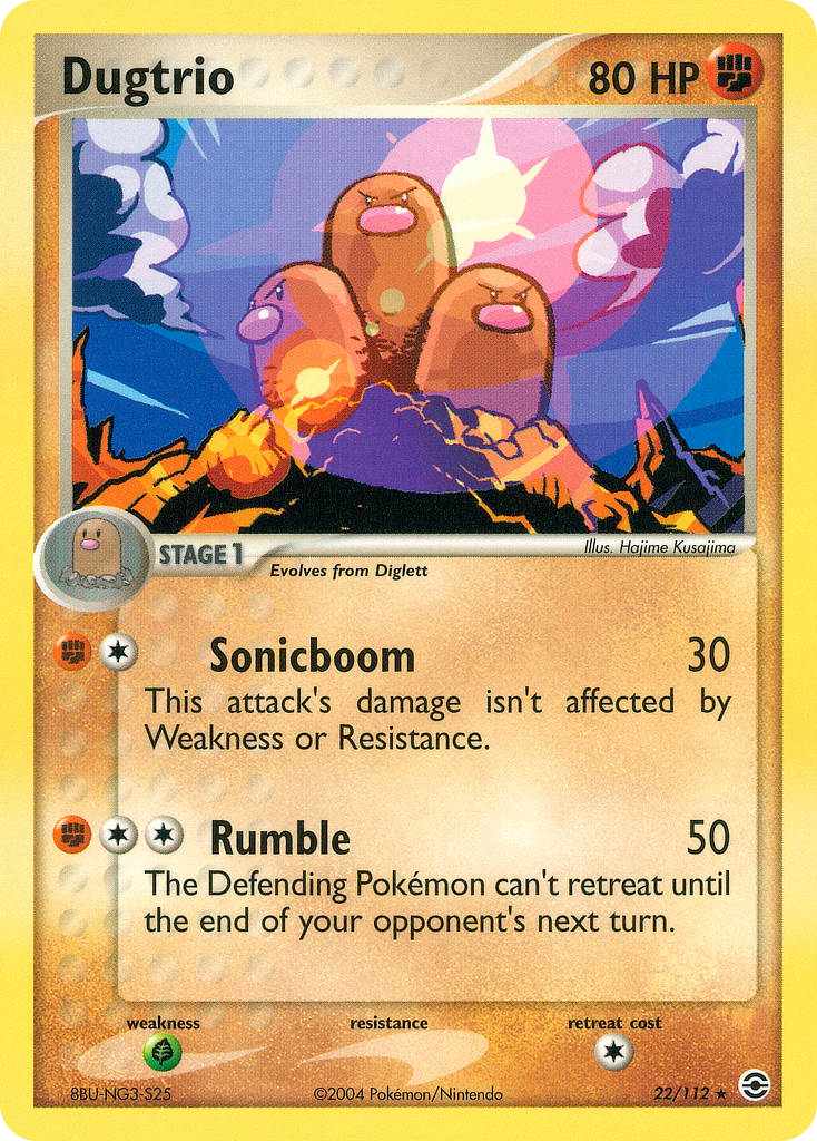 Dugtrio (22/112) - FireRed & LeafGreen Pokémon Card