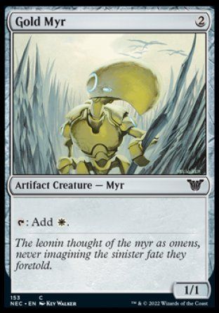 Gold Myr (Kamigawa Neon Dynasty Commander Decks) Trading Card