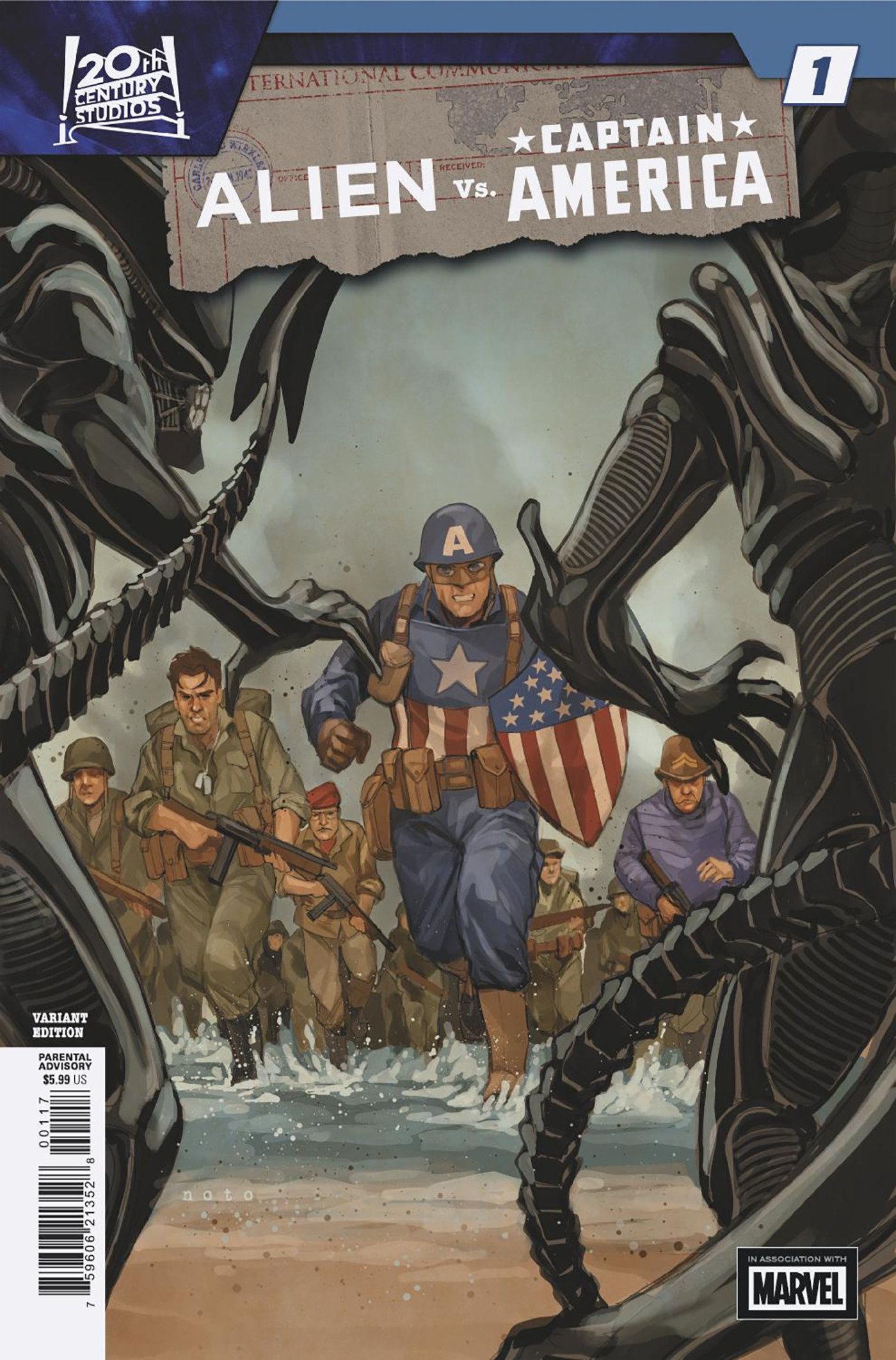 Alien Vs. Captain America #1 (Phil Noto Variant) Comic
