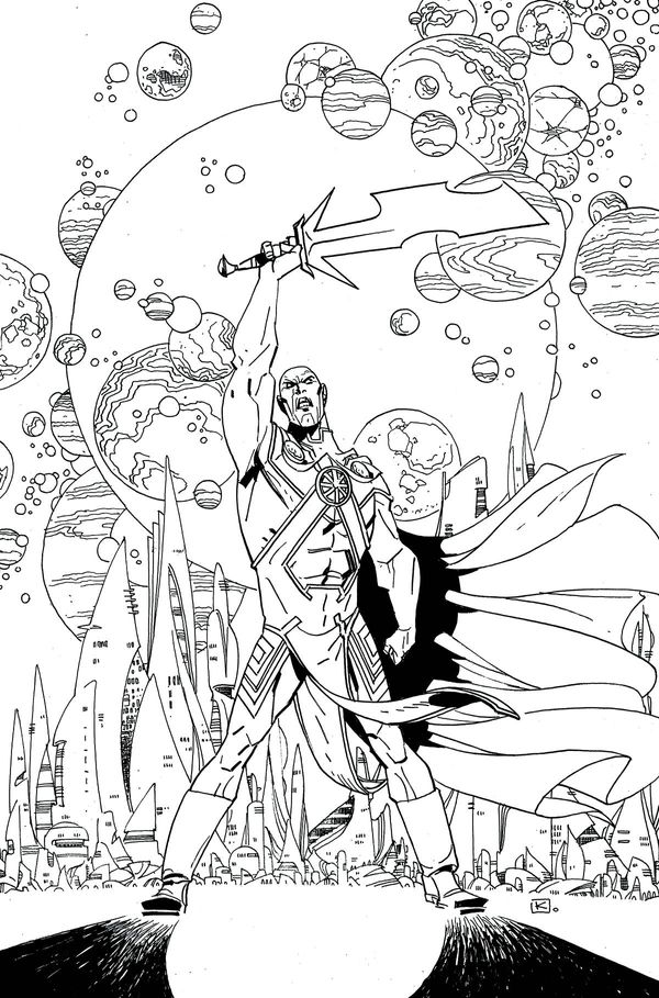 Martian Manhunter #8 (Adult Coloring Book Variant Cover)