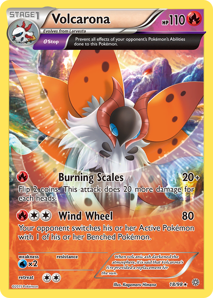 Volcarona (18/98) - Ancient Origins Pokémon Card