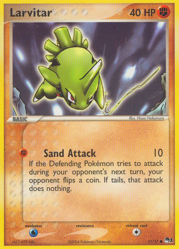 Larvitar (11/17) - POP Series 1 Pokémon Card