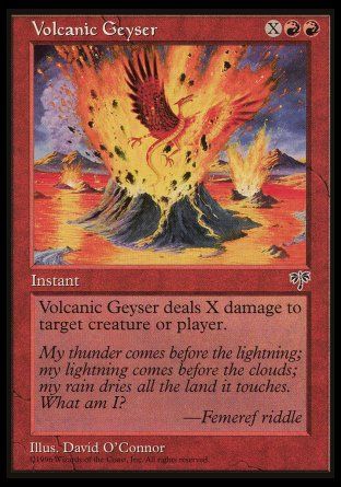 Volcanic Geyser (Mirage) Trading Card