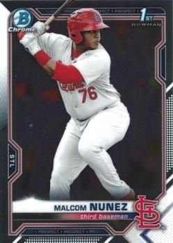 Malcom Nunez 2021 Bowman Chrome - Prospects Baseball #BCP-226 Sports Card