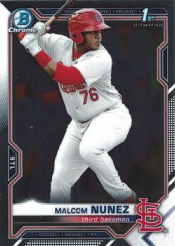 Malcom Nunez 2021 Bowman Chrome - Prospects Baseball #BCP-226