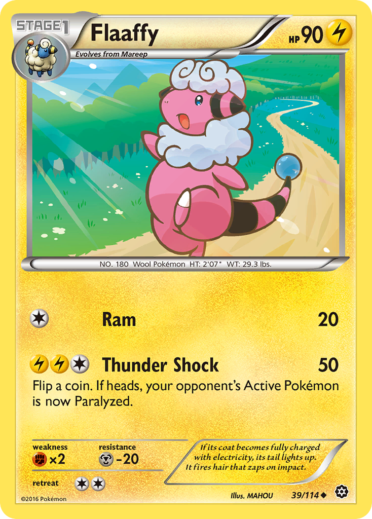 Flaaffy (39/114) - Steam Siege Pokémon Card