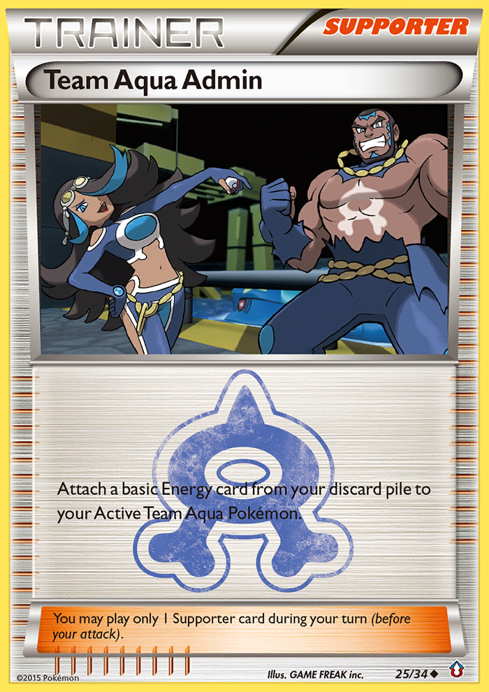 Team Aqua Admin (Trainer: Supporter) (25/34) - Double Crisis Pokémon Card