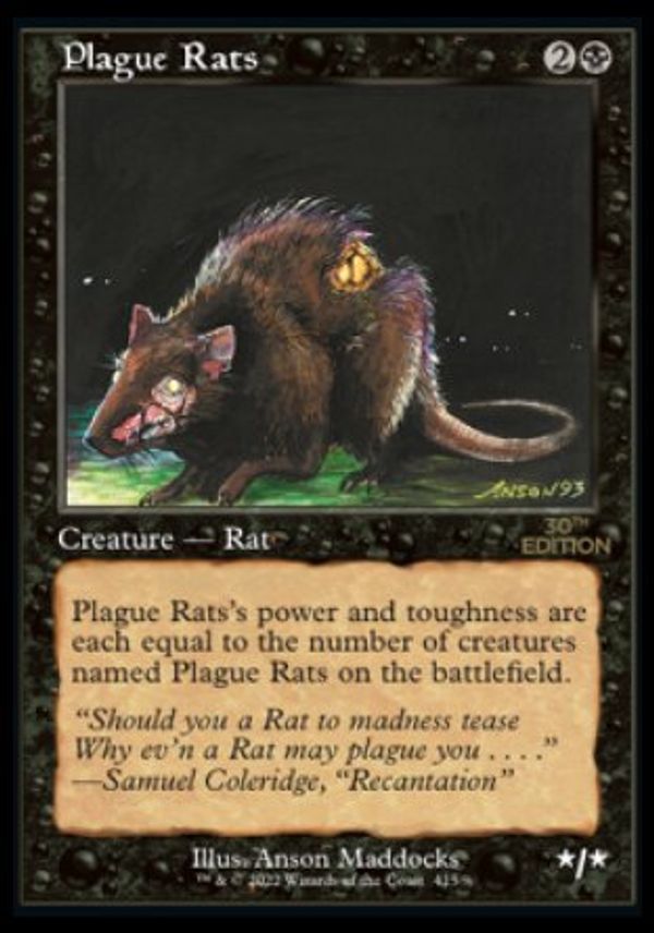 Plague Rats (Magic 30th Anniversary Edition - Old Frame)