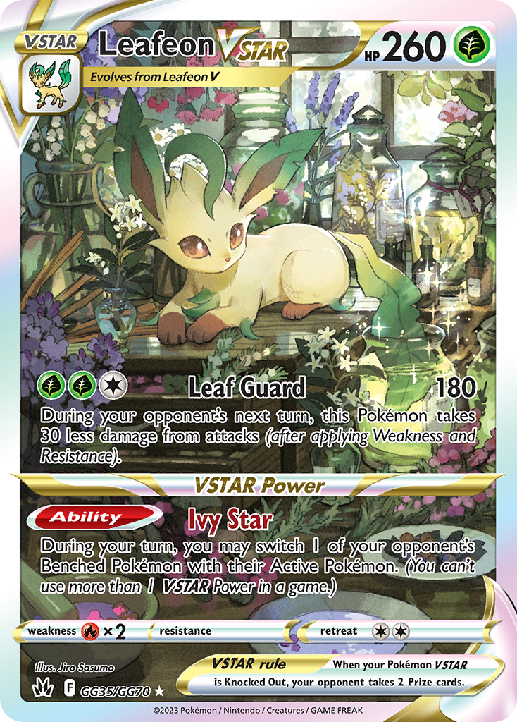 Leafeon VSTAR (GG35) - Crown Zenith Galarian Gallery Pokémon Card